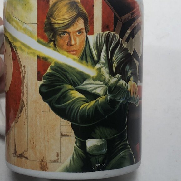 2011 Star Wars Mug Galerie Official Licensed Luke Skywalker Battles Darth Vader - Picture 10 of 10